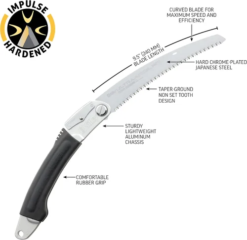 Miniatura 3 de Silky Ultra Accel Professional - Sierra plegable curvada (9.449 in, dientes grandes) (446-24)