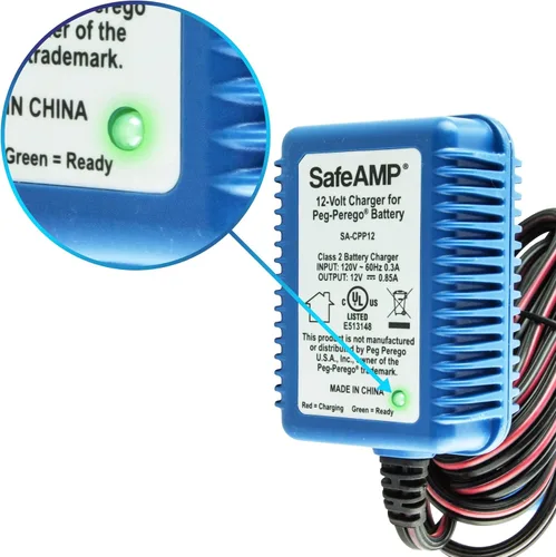 Miniatura 4 de SafeAMP Batería de repuesto y cargador de 12 voltios compatible con vehículos Peg-Perego®, paquete combinado