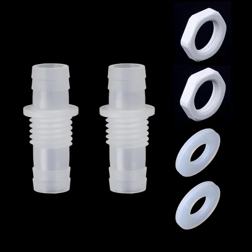 Miniatura 12 de Feelers Púa de manguera de 1/2 pulgada a granel, accesorio de púas hexagonales, adaptador de plástico, empalmador de unión con junta
