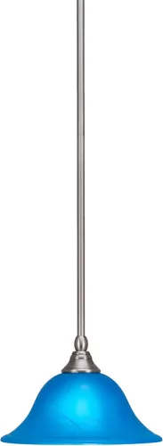 Miniatura 250 de Toltec Lighting Tallo Colgado Mini colgante, acabado de cobre negro, 3.5" cuadrado humo burbuja vidrio