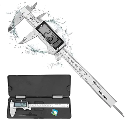 Miniatura 10 de Herramienta de medición de calibrador digital, micrómetro digital de calibre Vernier de acero inoxidable con pantalla LCD grande, herramienta