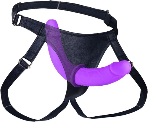 Consolador con correa para mujer, consolador de doble extremo, arnés de correa, consoladores anales grandes, masturbadores manos libres,