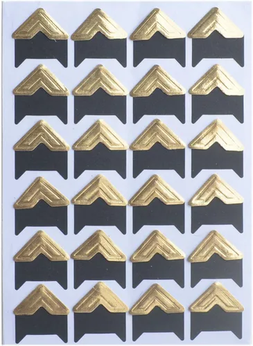 Miniatura 10 de 10 hojas (paquete de 1020) esquinas fotográficas autoadhesivas de papel de PVC, calcomanías de esquina para álbumes de recortes, diario personal