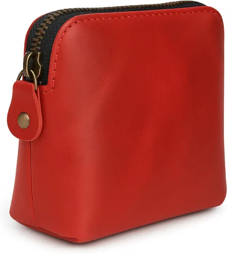Miniatura 10 de Bolsas de Cosméticos de Cuero Azul Para Mujeres Juego de Viaje – Monedero con Cremallera Hecho a Mano Juego de Bolsas de Maquillaje Azul Pequeñas