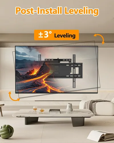 Miniatura 6 de FORGING MOUNT - Soporte de pared de brazo largo y movimiento completo para TV, con extensión de brazo articulado de 107 cm, compatible