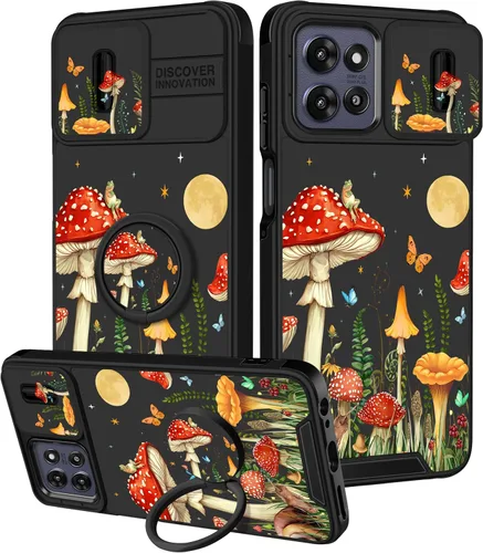 Miniatura 63 de Funermei Funda para Moto G Play 4G 2024 – Funda para teléfono para mujeres y niñas, diseño único de gato y libros, diseño único con funda