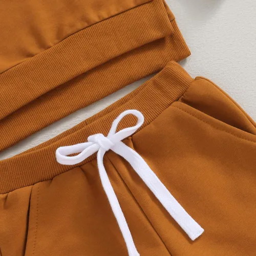 Miniatura 5 de Conjunto de ropa deportiva de manga larga con cuello redondo y pantalones para bebé niño