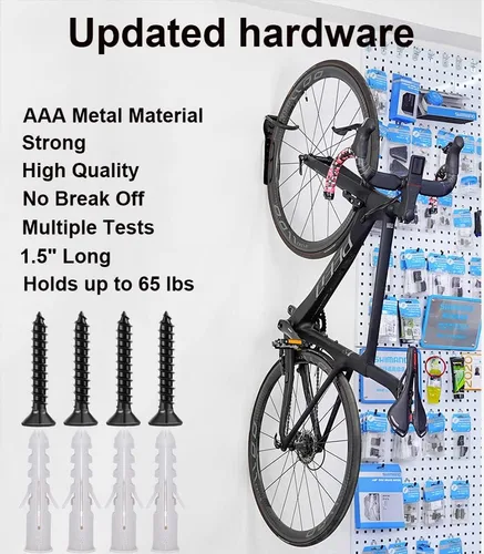 Miniatura 3 de Dirza Soporte para Bicicletas de Pared para Garaje Colgador para Bicicletas Ganchos para Bicicletas Almacenamiento de Bicicletas Sistema Vertical
