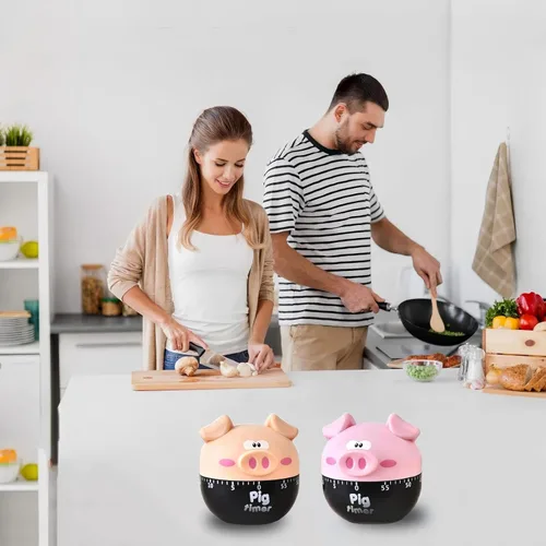Miniatura 3 de Temporizador de cocina – Bonito temporizador manual de huevos para cocinar y hornear, fácil de usar con diseño elegante, perfecto para chefs