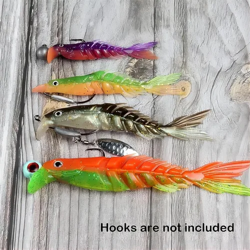 Miniatura 3 de Señuelos suaves de varios segmentos, juego de señuelos de pesca multiarticulados, señuelos de natación de segmentos, cebo de natación de hundimiento