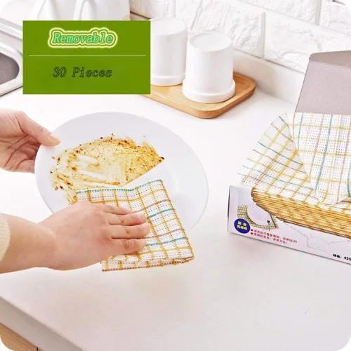Miniatura 6 de Toallas de limpieza desechables para platos de fibra antiadherente, reutilizables, prácticas, paños de limpieza para el hogar, cocina, trapos