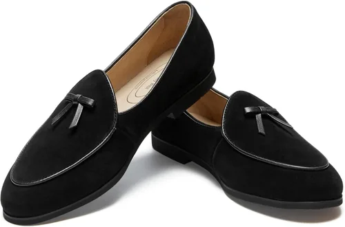 Miniatura 3 de Journey West Suede Tassel Loafer for Women Slip-on Belgian Penny Loafers Shoes for Women in Many