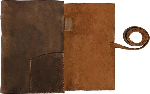 Miniatura 3 de Diario de dibujo de cuero, diario de viaje diario, antiguo hecho a mano vintage, cuaderno de escritura rústico, cuero de búfalo auténtico, papel