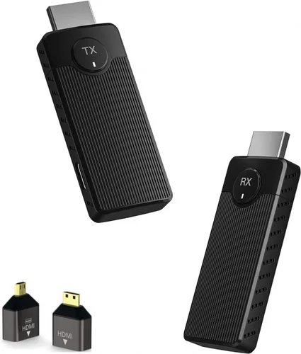 SmartSee Transmisor y receptor inalámbrico HD Kit 4K 2.4G 5GHz Espejo de pantalla y extensor de pantalla Transmisión de vídeo Audio Media desde