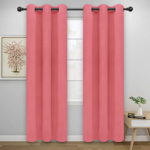 Miniatura 149 de Easy-Going - Cortinas opacas para dormitorio, aislamiento térmico sólido con ojales, cortinas de ventana para reducción de ruido, cortinas