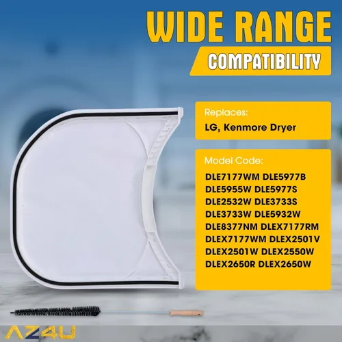 Miniatura 4 de Trampa de pantalla de filtro de pelusa para secadora que reemplaza para LG DLE7177WM DLE5977B DLE5955W DLE5977S DLE2532W DLE3733S DLE3733W DLE5932W