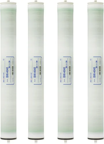 Max Water Elemento de membrana RO de agua salobre -BW-4040 2400 GPD, tamaño de ósmosis inversa comercial de 4 x 40 pulgadas, bueno para uso