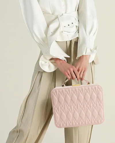 Miniatura 5 de Organizador de viaje grande para joyas, joyero de viaje grande con bandeja de joyería extraíble, cajas de joyería de 2 capas para mujer, rosa