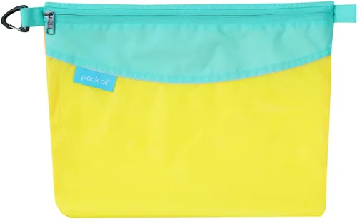 Miniatura 10 de Pack all bolsa con cremallera de material resistente al agua, bolsa de malla con cremallera para almacenamiento, viajes, oficina (pequeña, rosa)