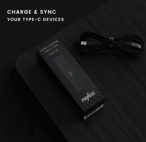 Miniatura 3 de PWNAGE Cable USB C ultra flexible de Paracord ultra personalizado para teclado de juegos, mouse, carga, cable de teclado mecánico de doble funda