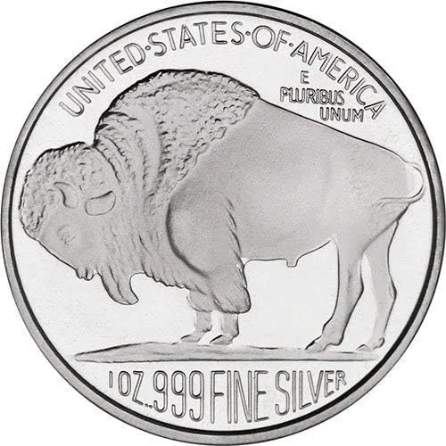 Miniatura 2 de Buffalo Silver - Plata fina redonda de 1 onza de SilverTowne Mint