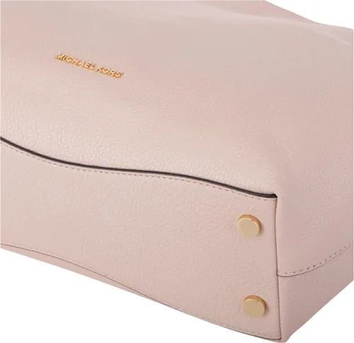 Miniatura 4 de Michael Kors Raven - Bolso de hombro grande de piel con guijarros Rosa (rosa suave).