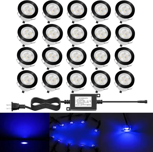 Miniatura 26 de lámpara LED decorativa de bajo voltaje de 1 vatio, impermeable, para exteriores, patio, jardín, escaleras Blanco cálido