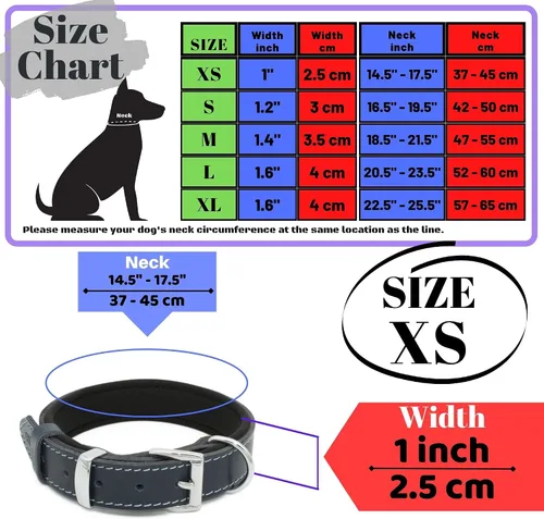 Miniatura 2 de Collar de perro de cuero curtido vegetal para perros grandes, collares de perro resistentes y de diseño de lujo