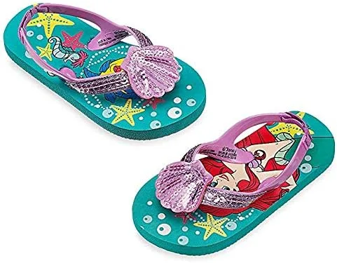 Miniatura 3 de Disney Store Ariel - Chanclas para niña con diseño de sirena, color verde