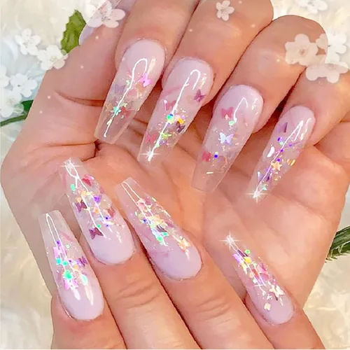 Miniatura 5 de Diamantes de imitación para manualidades con purpurina gruesa para manualidades y diamantes de imitación para uñas con pinzas, 4 unidades, purpurina