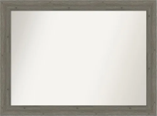 Miniatura 328 de Amanti Art Espejo de pared personalizado no biselado (24.5 x 24.5 pulgadas), marco gris marrón alta, varios tamaños personalizados, espejo de baño