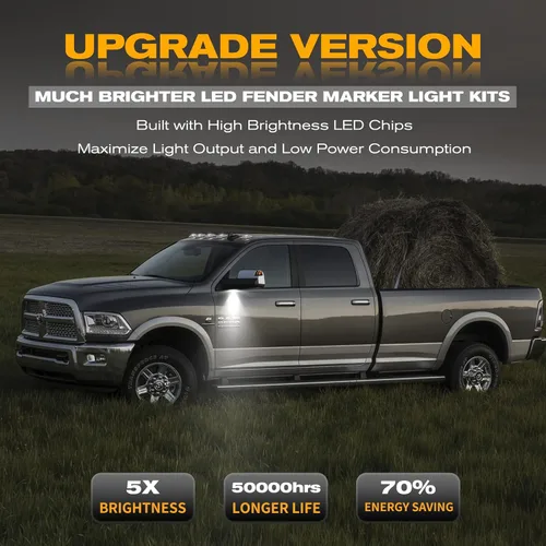 Miniatura 2 de Luces LED para placa de matrícula con clips de retención de metal para Dodge Ram 1500 2500 3500 2003-2018 lámpara de parachoques trasero 2PCS, 6000K