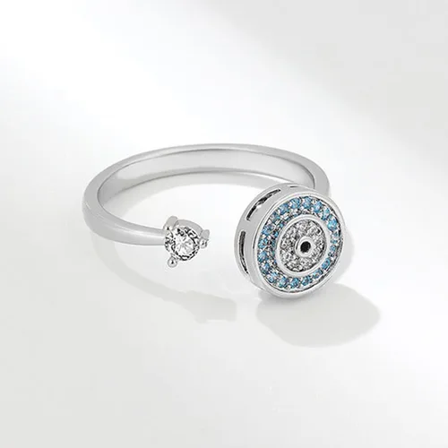 Miniatura 72 de Anillo de plata de ley 925, minimalista, ajustable, hecho a mano, para mujeres y niñas