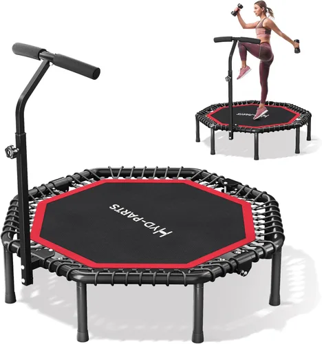 HYD-Parts 40"/48“ Rebounder Trampoline for Adults with Bungee Cords, Portable Fitness Exercise Mini Trampoline, Small Rebounder Indoor/Outdoor,