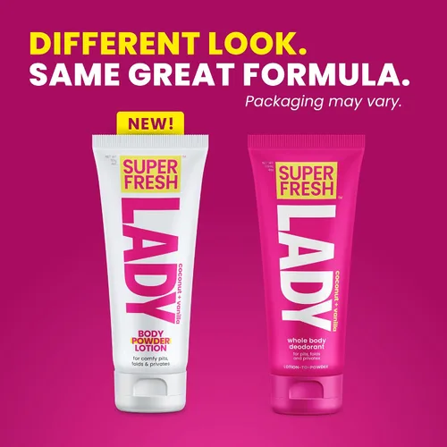 Miniatura 2 de Super Fresh Lady Parts - Loción desodorante con protección en polvo, para senos, partes privadas, entrepierna y muslo interior, absorbe el sudor