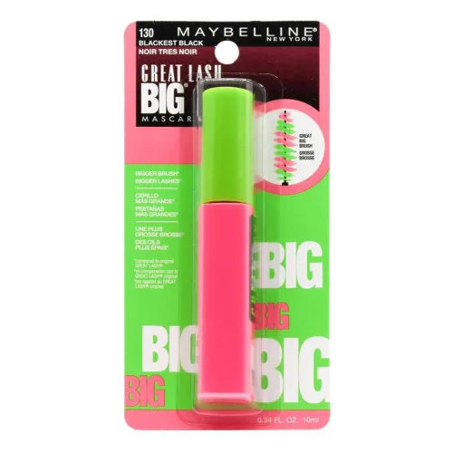 Miniatura 14 de Maybelline Great Lash BIG Máscara lavable, Máscara voluminizadora, espesante y alargadora, color negro parduzco, 2 unidades Negro café.