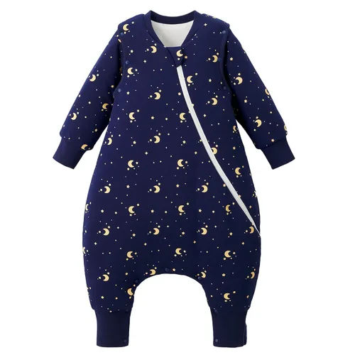 Miniatura 10 de Duomiaomiao Paquete de 2 bolsas de dormir TOG para niños de 6 a 12 meses, 100% algodón, ligero, con pies, transpirable, cómoda manta para niños