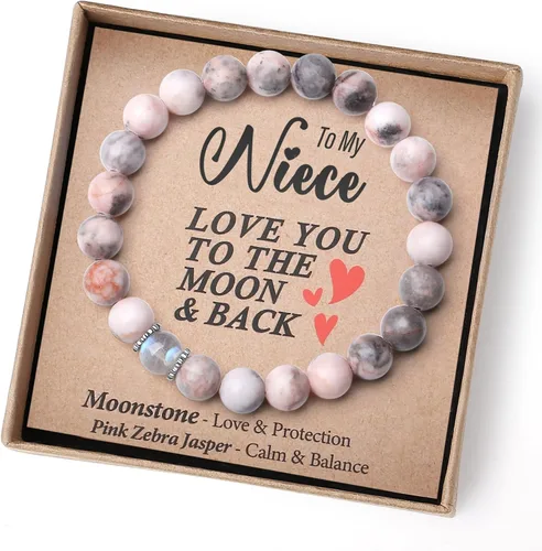 Miniatura 5 de Regalos de Navidad para hija, nieta, sobrina, amor, protección, pulsera de cristal natural con significado, regalos hechos a mano