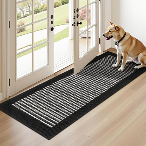 Miniatura 31 de Ileading Alfombra de pasillo de lavandería de 2 x 6 pies, antideslizante, con parte trasera de goma, lavable a máquina, alfombra gris
