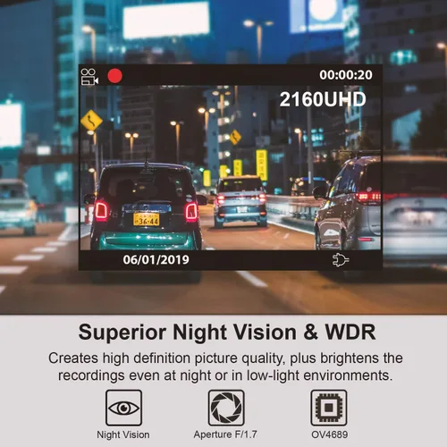 Miniatura 12 de rexing V1 2.4" LCD FHD 1080p 170 cámara grabadora gran angular para tablero Cámara para tablero con grabación de bucle G-Sensor, WDR