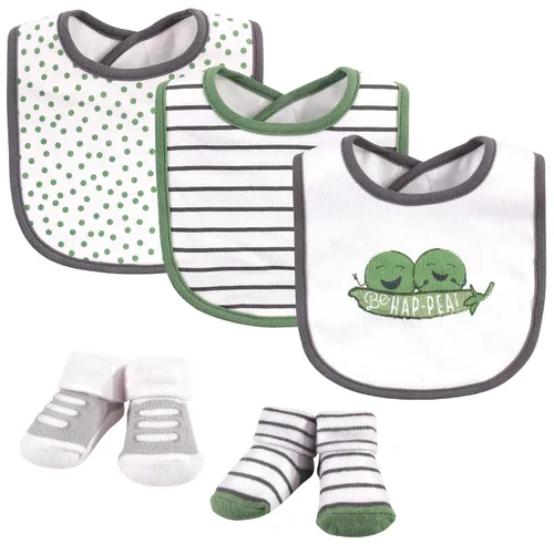 Miniatura 34 de Hudson Baby Conjunto de babero y calcetines unisex de algodón para bebé, Tamaño único Chica Calabaza