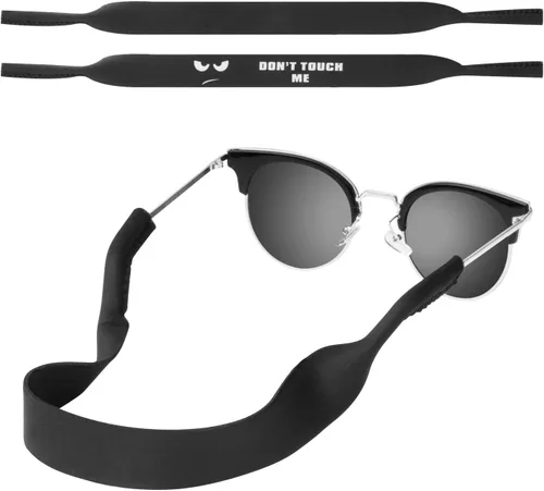 Miniatura 19 de MoKo Retenedor de lentes de neopreno (paquete de 2) de ajuste universal, retenedor de lentes de sol deportivos sin cola, correa de gafas de sol