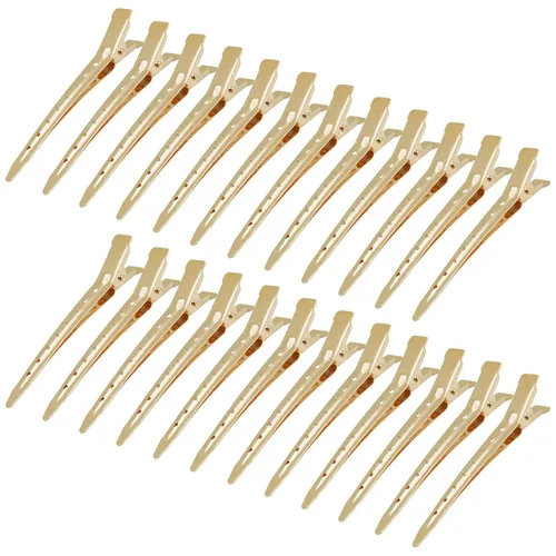 Miniatura 44 de 24 Paquetes de Pinzas Pico de Pato, Bantoye 2.75 Pulgadas Pinzas de Cocodrilo Rizadoras de Metal Antioxidante con Agujeros para Peinado del Cabello
