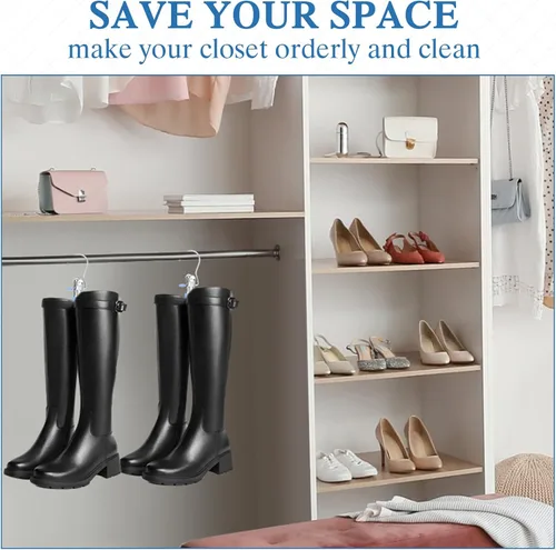 Miniatura 5 de Yinder Ganchos para botas, ganchos de acero inoxidable para colgar ropa, ganchos portátiles para armario, calcetines de viaje, pantalones, bolsos