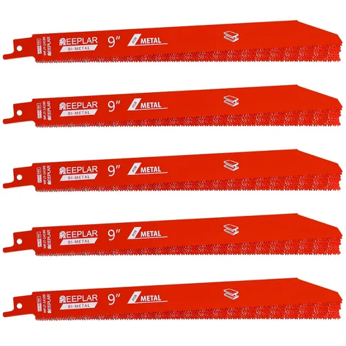 Miniatura 7 de Paquete de 25 hojas de sierra de 6 pulgadas 14/18 TPI de sierra alternante bimetálica para desmontaje automático de metal, hojas de sierra de 6