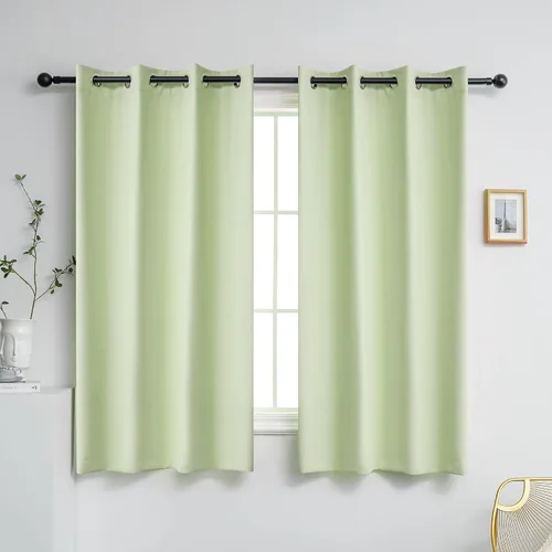 Miniatura 42 de YGO - Cortinas verdes de 183 cm de ancho por 213 cm de largo para dormitorio - Cortinas opacas con ojales en la parte superior, extra anchas