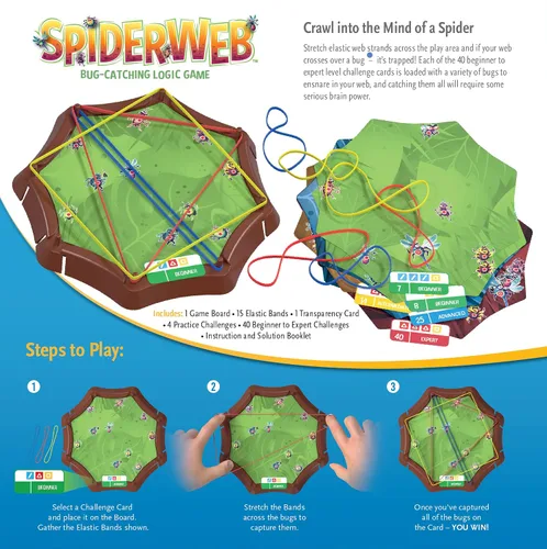 Miniatura 5 de Think Fun Spiderweb: un juego de lógica para atrapar errores para mayores de 8 años
