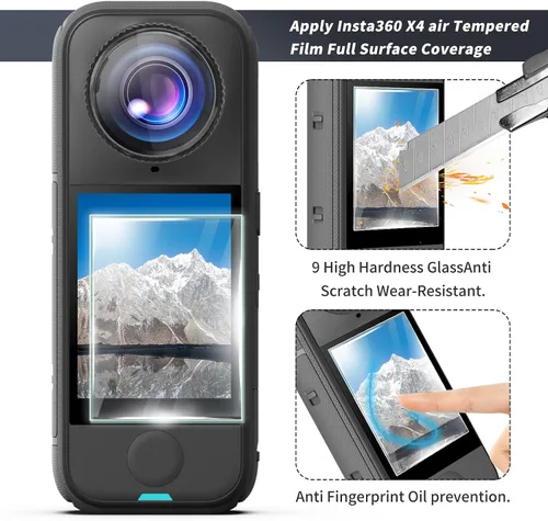 Miniatura 3 de Kit de protección de cámara para insta 360 X4 Air Accesorios Incluye-Protector de pantalla/Protector de lente/cubierta protectora de silicona/funda