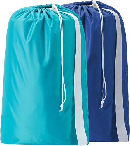Miniatura 16 de HOMEST Bolsa de Lavandería de Nylon XL con Correa, Organizador Grande de Ropa Sucia, Se Ajusta Fácilmente a un Cesto o Canasta de Ropa, Puede