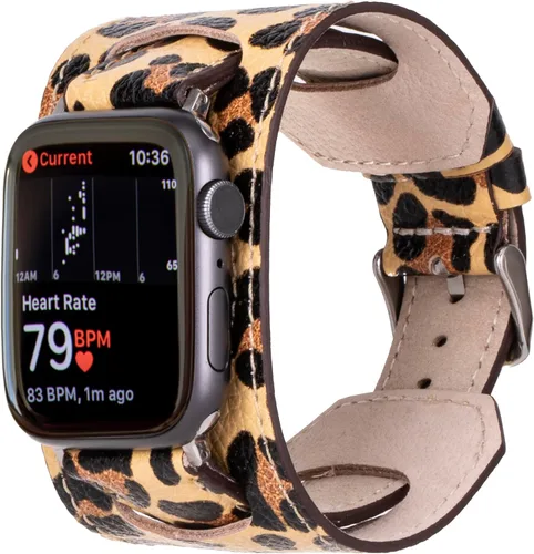 Miniatura 17 de HARDISTON Brazalete de reloj compatible con Apple 41mm para hombres y mujeres, hecho a mano de cuero genuino, compatible con iWatch Series 11 10 9 8